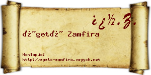 Égető Zamfira névjegykártya